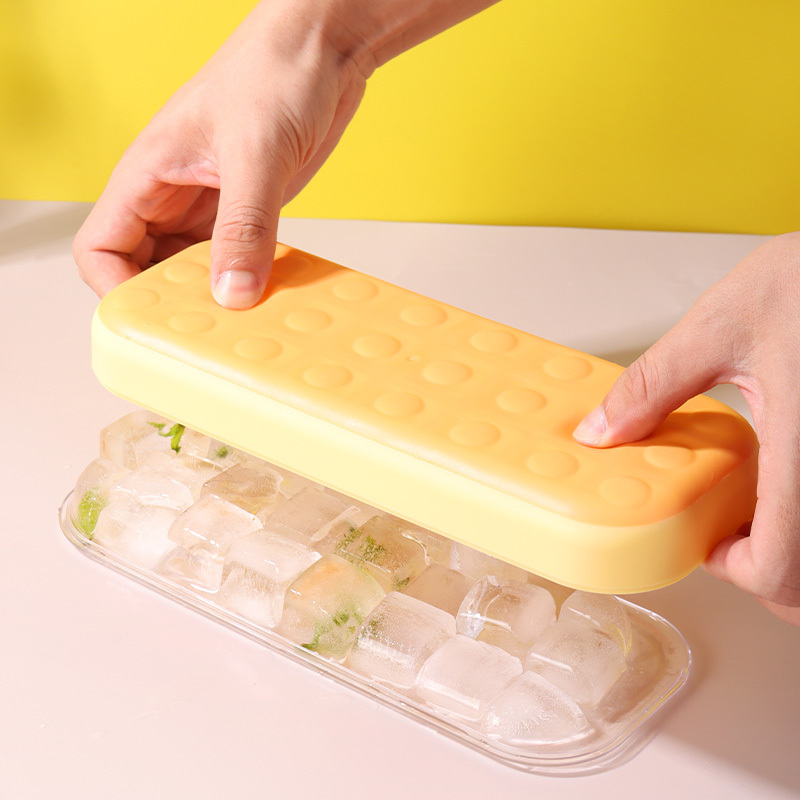 拜杰冰块模具带盖硅胶冰格食品级冰块冰盒制冰块冰棍模具器冰格硅胶24格