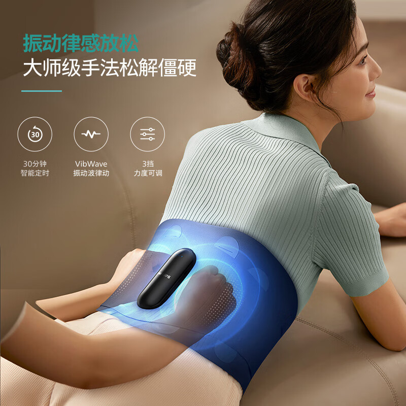 飞利浦(PHILIPS)腰部按摩器 [撑腰宝]支撑腰带护腰养腰热敷按摩腰带钢条腰托3209B高清大图
