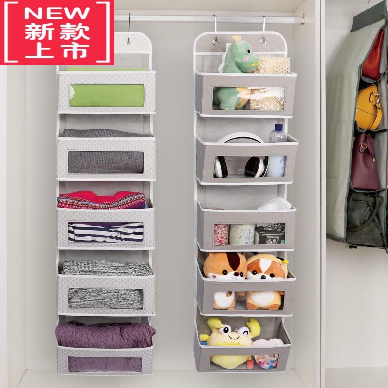 可莉允门后收纳袋家用衣柜挂袋公仔玩具整理墙壁尿不湿储物包包宿舍器图片