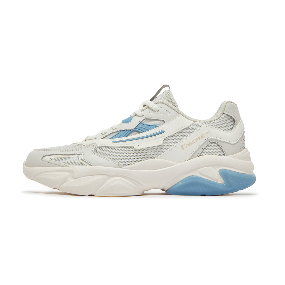 361°男鞋运动鞋新款男复古文化鞋672526776 羽毛白/仿古灰蓝 39码