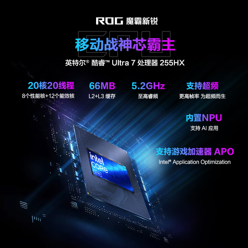 华硕(ASUS)ROG魔霸新锐 2025 酷睿U7 16英寸 游戏笔记本电脑 定制(Ultra7 255HX 64G 1T RTX5060 2.5K 165Hz)高清大图