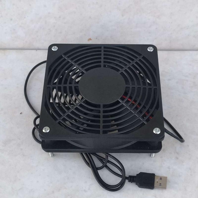 静音120255v8cm12cmusb风扇机箱路由器机顶盒散热风扇usb接口风扇1网