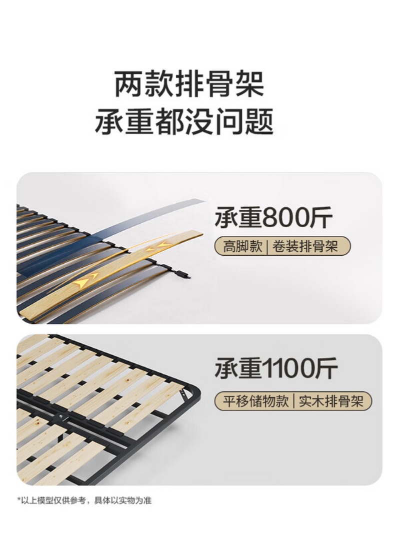 喜临门 - 尼亚pro 真皮艺双人大床主次卧室现代简约软靠包高清大图