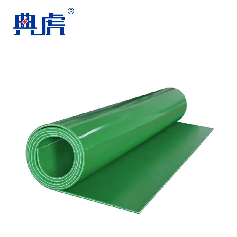 典虎 夹布塑胶垫 绿色双光面 2mm*1.2m*5m 件
