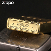zippo芝宝原装打火机 正品精雕刻富贵锦鲤古银煤油打火机