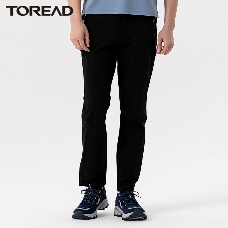 探路者户外越野长裤子男士速干裤弹力透气徒步裤子春夏季户外男式吸湿快干凉爽舒适耐磨登山运动长裤