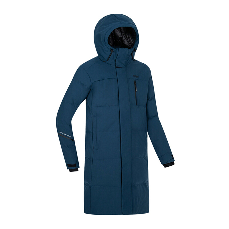 toread探路者长款过膝羽绒服男秋冬季户外羽绒外套加厚保暖鹅绒羽绒服