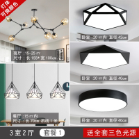全屋灯具套餐三室两厅两室北欧卧室现代简约客厅组合套装分子吊灯 套餐1【三色光源】