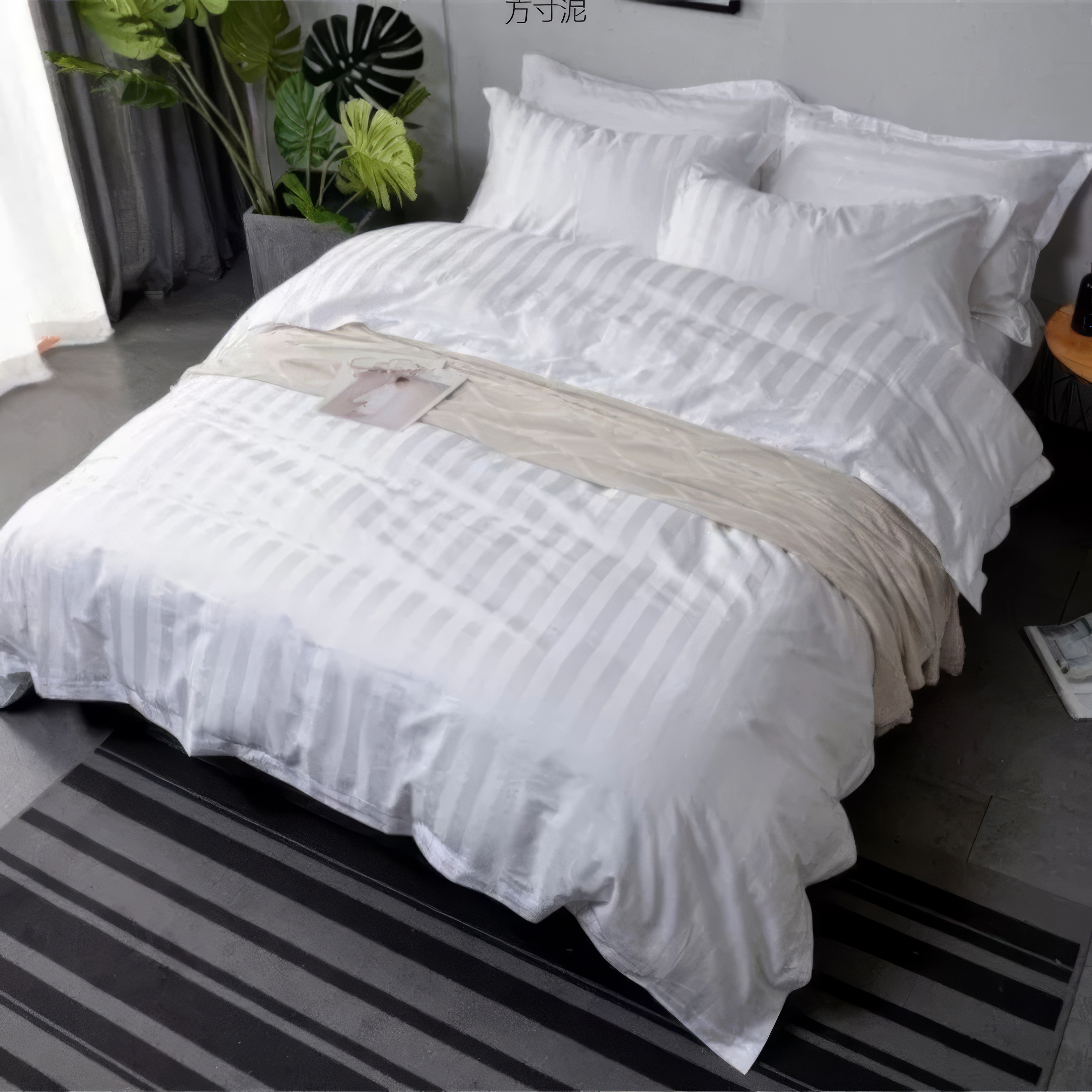 江小果 全棉被套 160*220cm 条高清大图