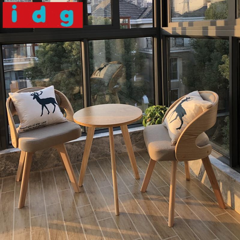 家装好货实木阳台喝茶桌椅组合小户型迷你小茶几三件套休闲懒人椅实木