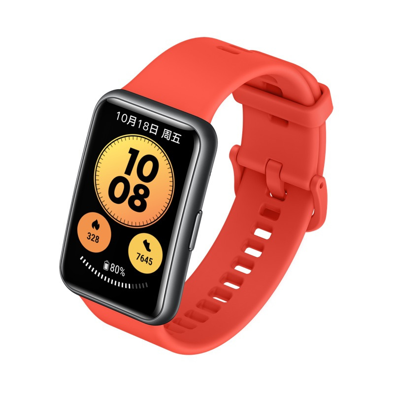 华为/HUAWEI WATCH FIT new 智能手表 全彩大屏 健身私教 全天候血氧监测 西柚红 西柚红硅胶表带