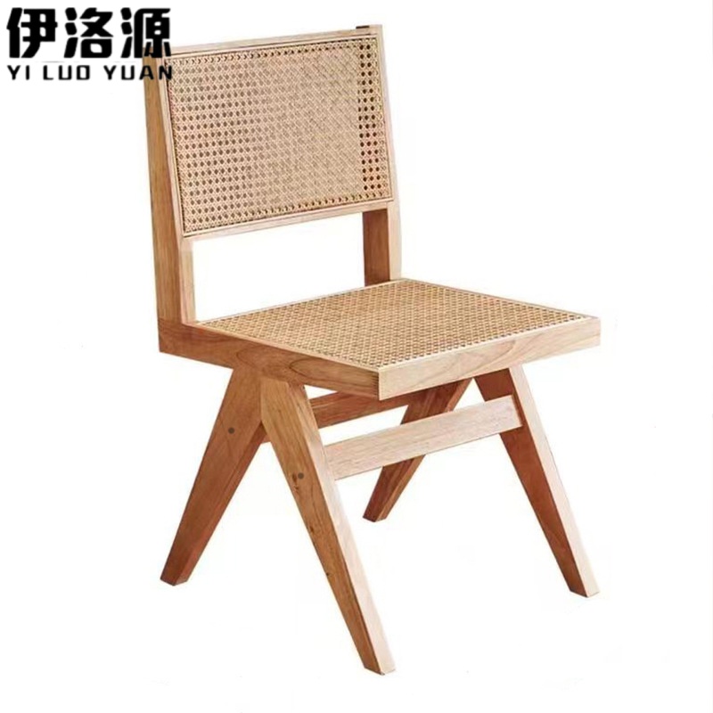 伊洛源 实木藤编椅高清大图