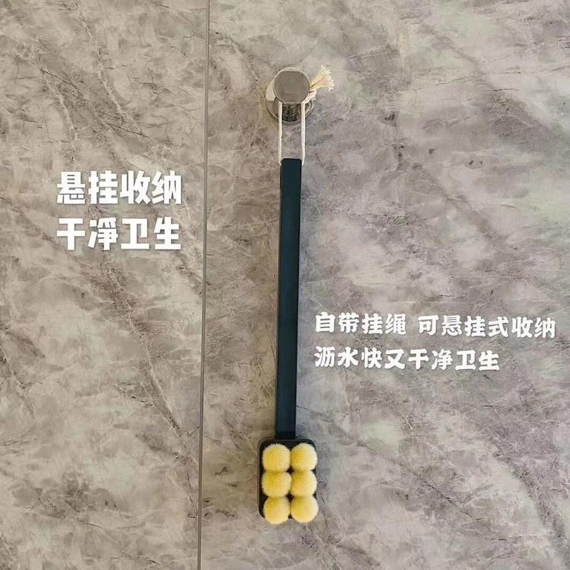 墨绿色+送挂钩 洗澡刷搓澡神器刷后背不求人成人干刷子长柄洗澡巾软毛身体刷搓泥