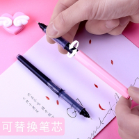 晨光直液式走珠笔黑色速干签字笔0.5mm学生用中性笔教师用红水笔初色系列全针管可换墨