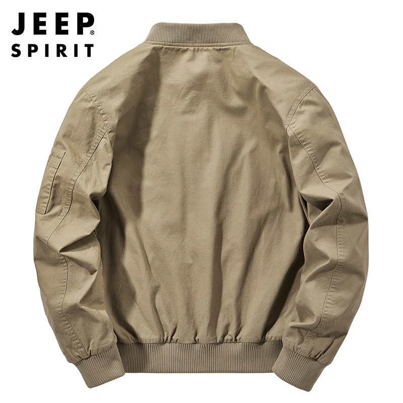 JEEP SPIRIT吉普外套男2021秋冬新款宽松休闲夹克大码户外商务中青年男士外套