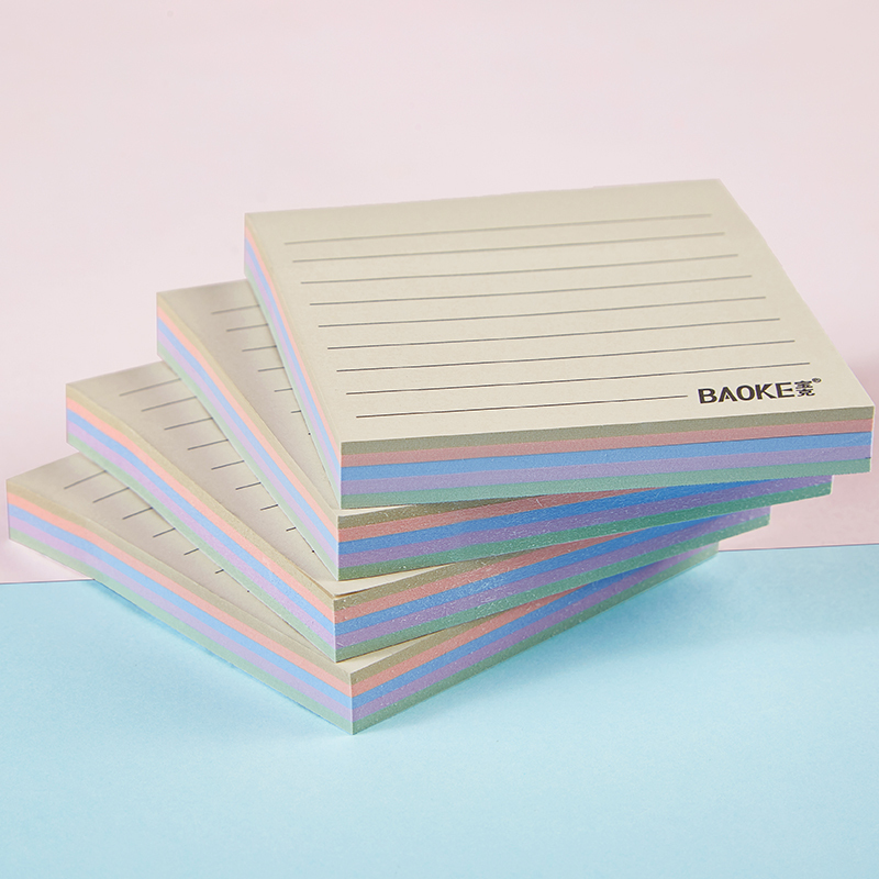 宝克(baoke)tz6006 76mm×76mm5色便利贴 易粘百事贴 100张/本 10本