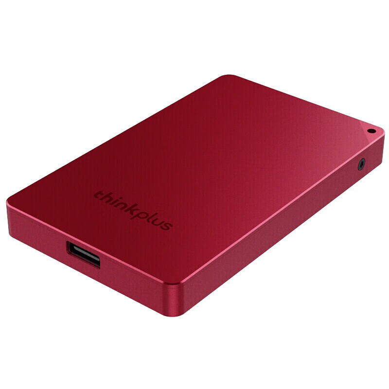 联想thinkplus移动固态硬盘 USB3.1高速PSSD移动硬盘小巧便携 US100红色 512G