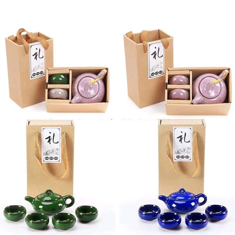 C&C 546546 七彩冰裂釉礼品功夫茶具套装 100套起订