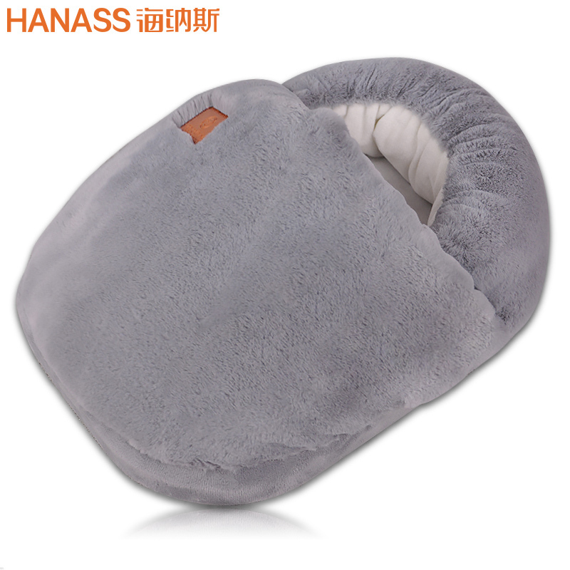 海纳斯(HANASS)暖脚宝AW-505 暖脚器/电暖鞋/取暖器 长绒加厚/插电保暖鞋/电加热鞋AW-505