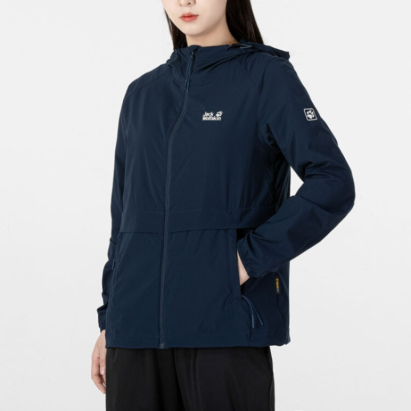 jackWolfskin狼爪女装上衣 2022春季新款运动服户外保暖舒适休闲时尚防风连帽夹克外套 5122021-102