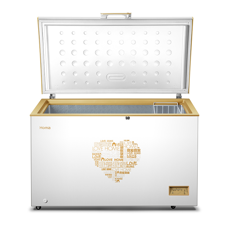 奥马(Homa) BC/BD-380EMF 380升商用冷柜冰柜家用 一级能效 电脑控温 卧式冷柜 和谐金