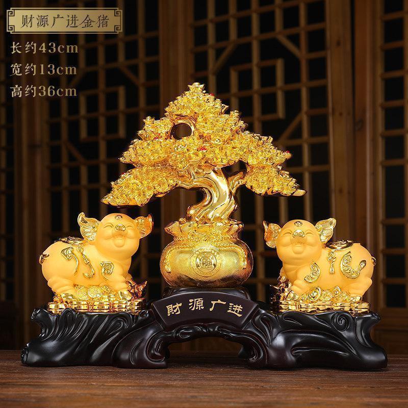 美帮汇金猪摆件发财生肖猪客厅创意家居摆设酒柜装饰品乔迁礼品高清大图