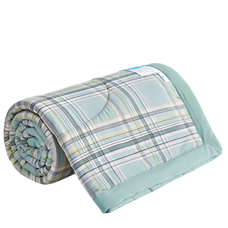 铭思沃三件套1.2米床 绿格 套高清大图