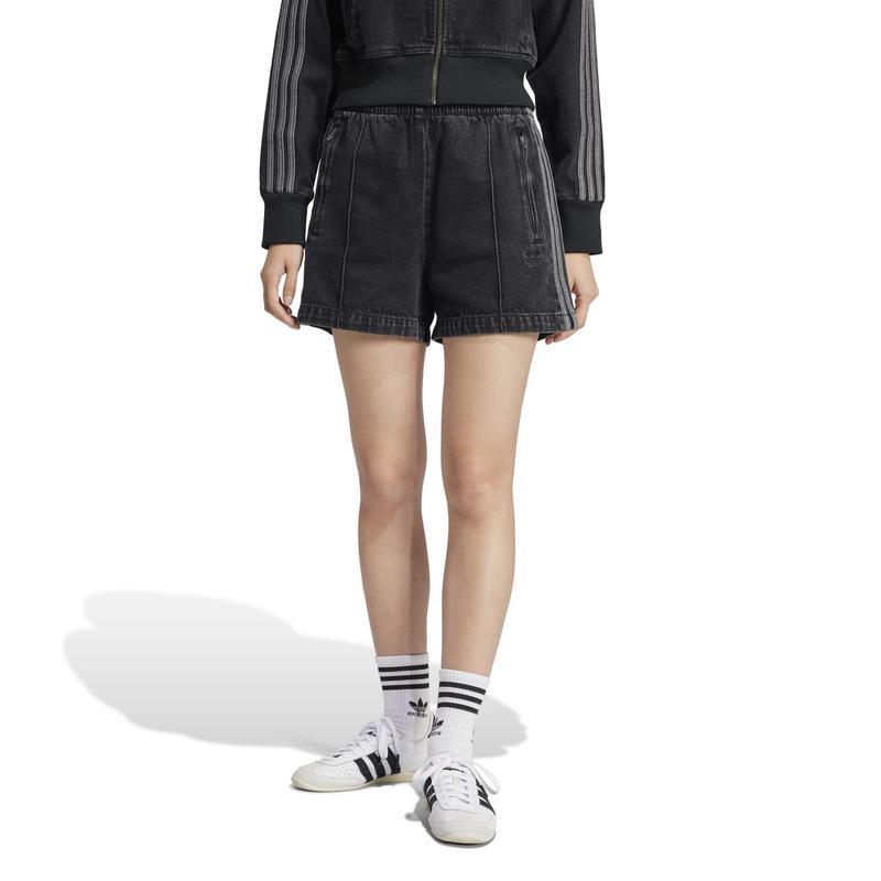Adidas/阿迪达斯女士高尔夫休闲宽松棉质拼接连帽短裤