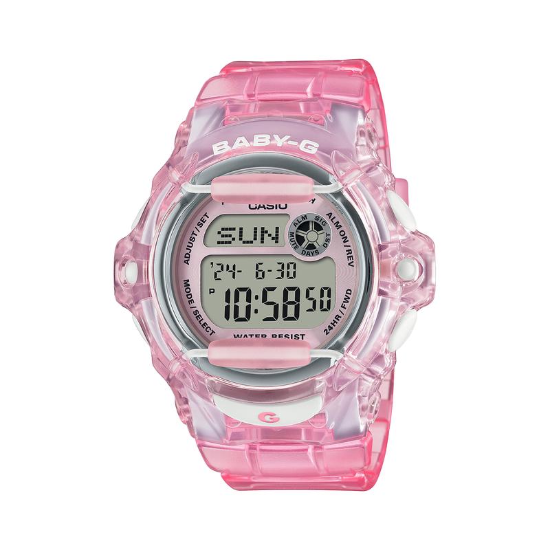 CASIO Casio卡西欧男士透明粉色抗冲击腕表 米防水时尚潮流设计高清大图