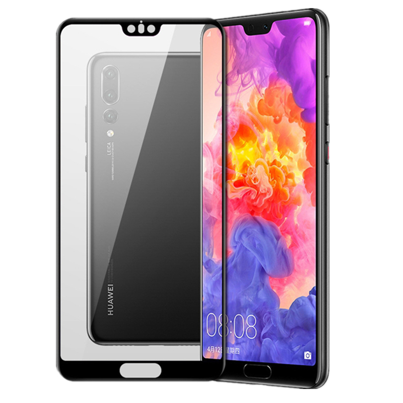适用华为P20/P20 Pro/nova 3e/荣耀10/nova3钢化膜(2片装)全屏高清钢化玻璃膜 手机贴膜 P20Pro全屏膜黑色