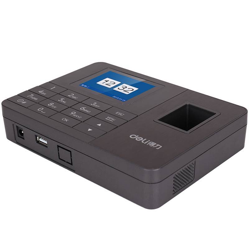 得力 T902指纹考勤机指纹式打卡签到一体机上班打卡器语音提示自动报表