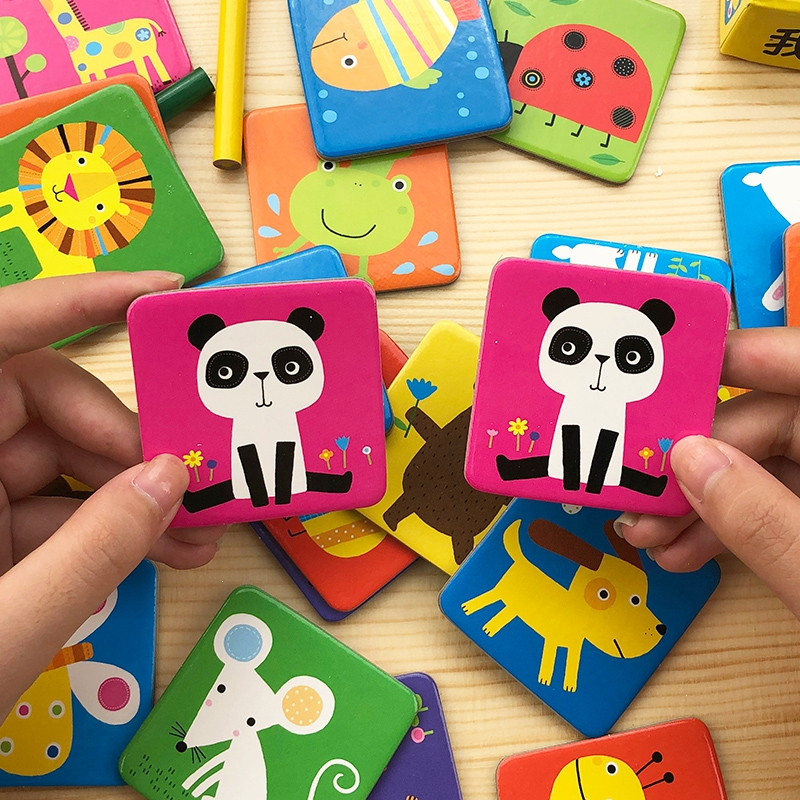 儿童拼图魅扣23456岁宝宝智力配对卡片男孩女孩幼儿早教益智玩具