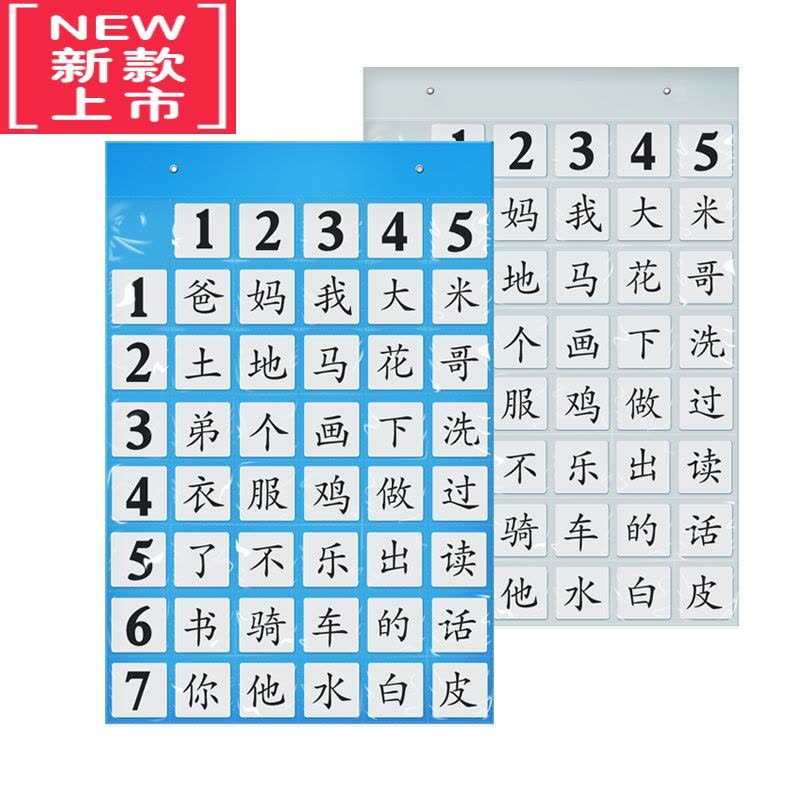 可莉允幼儿童宝宝 透明挂袋 汉字早教识字 放卡片袋 插卡片袋图片