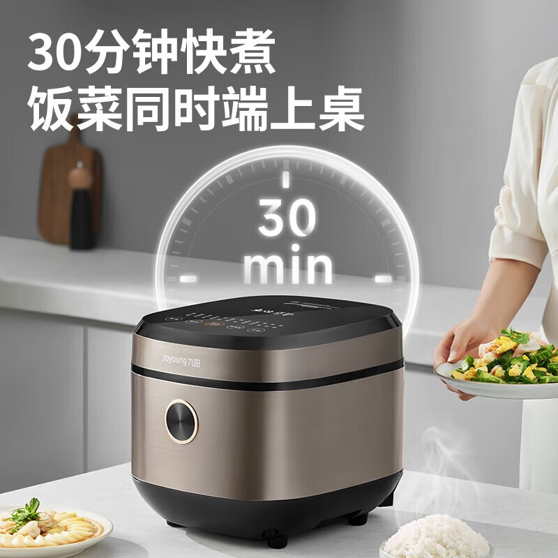 九阳(Joyoung)电饭煲家用电饭锅多功能智能菜单电煮锅可预约可保温 【F-50FY808】土灶原釜 5L