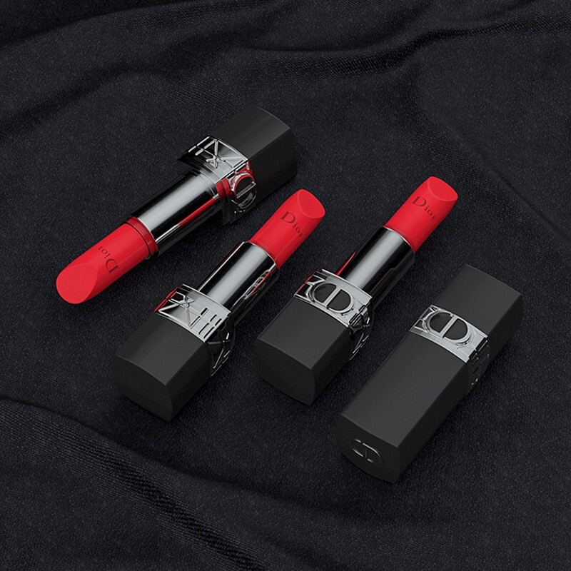 迪奥Dior口红全新烈艳蓝金唇膏女888#哑光橘红3.5g高清大图