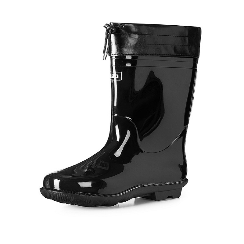 惠居尚品户外防水防滑中筒消防雨鞋男款