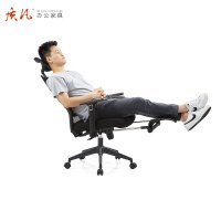 质凡家用网布简约转椅可平躺午休办公椅老板椅人体工学电脑椅