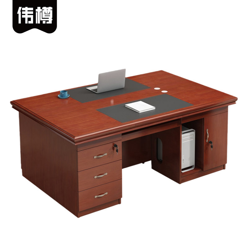 伟樽电脑桌双人位160*120*76cm张高清大图