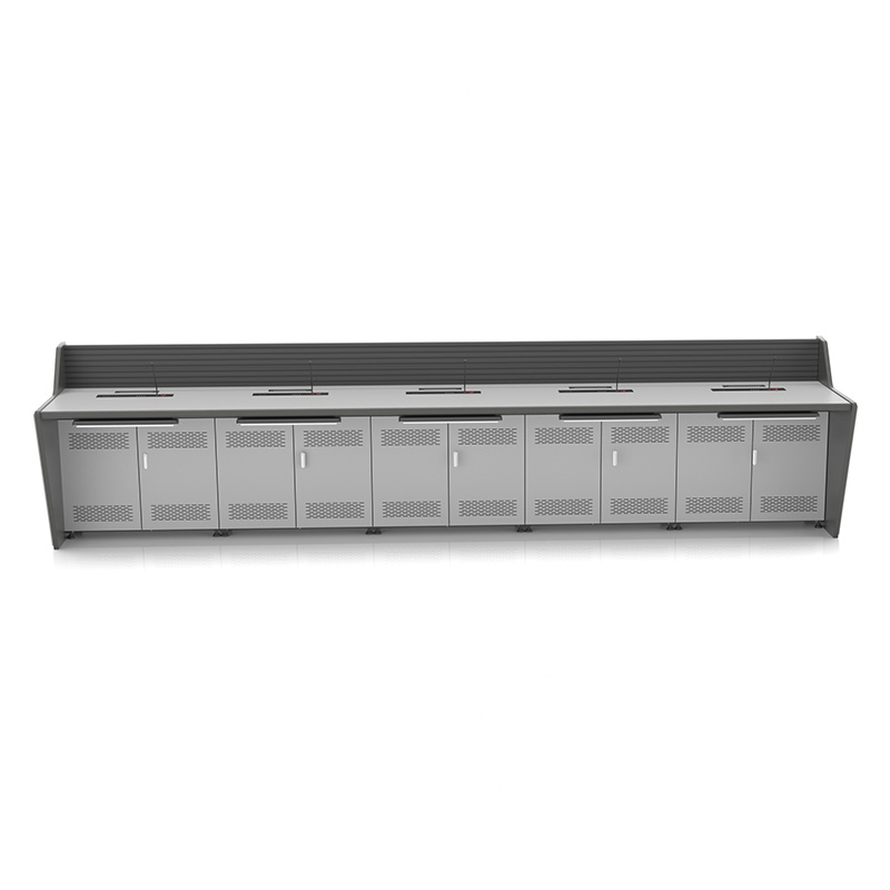 圣斯顿 钢木烤漆直形操控台 S-ZG6000 6000*950*1050mm 灰色 张高清大图