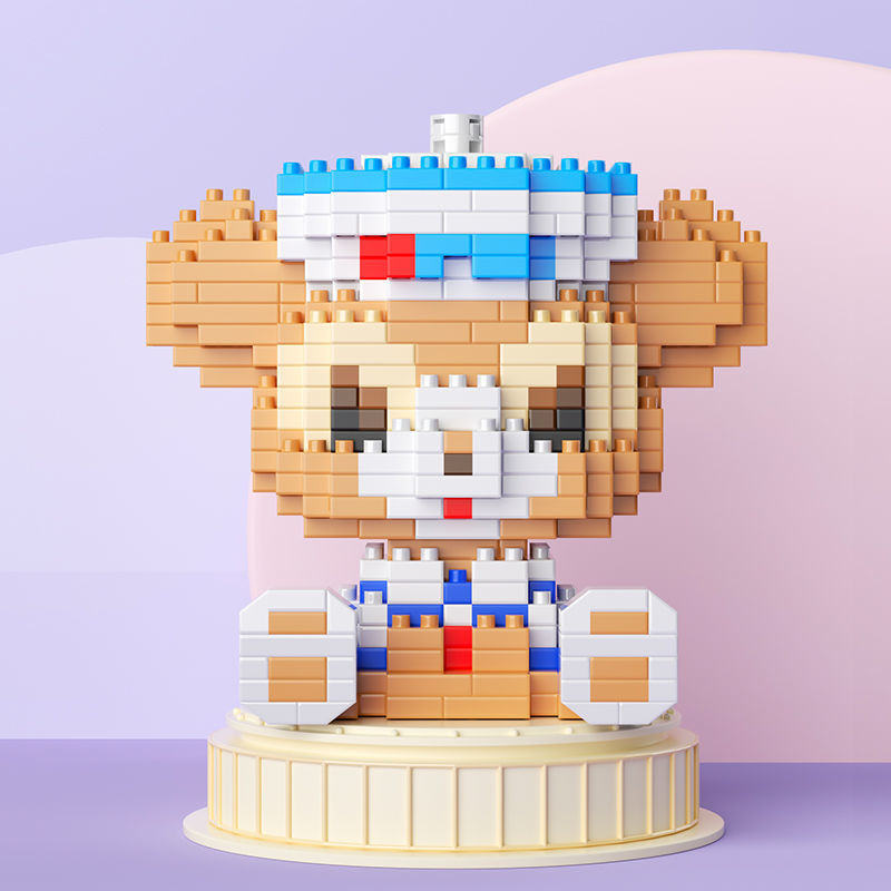 乐乐兄弟kaws积木芝麻街乐高微颗粒成年人高难度立体益智拼装玩具