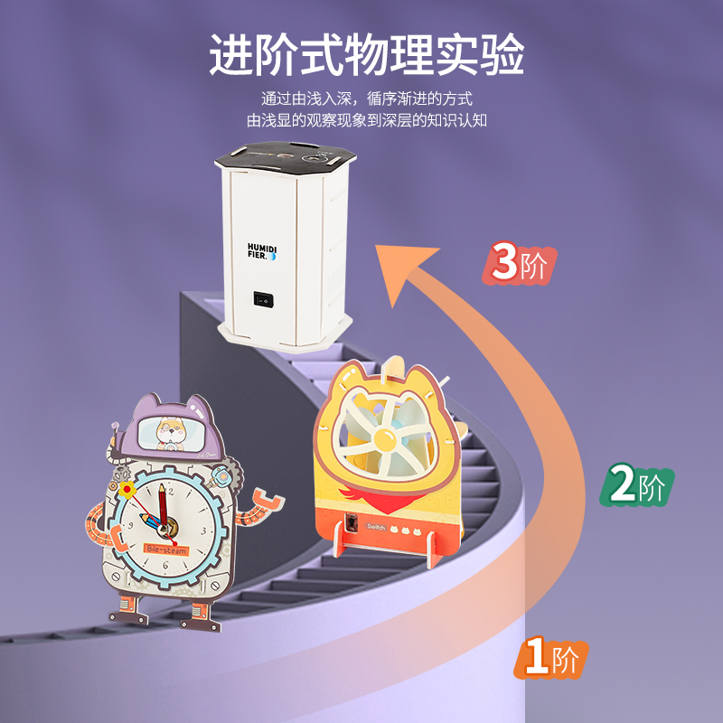 纽奇(Nukied)儿童玩具科学物理实验套装手工DIY制作小发明小学生steam教具 8款物理实验套装
