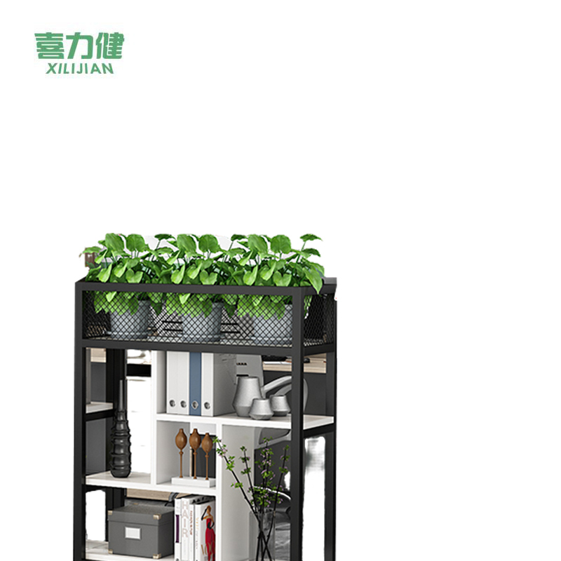 喜力健 铁艺花架 白色板黑架-120CM 个高清大图