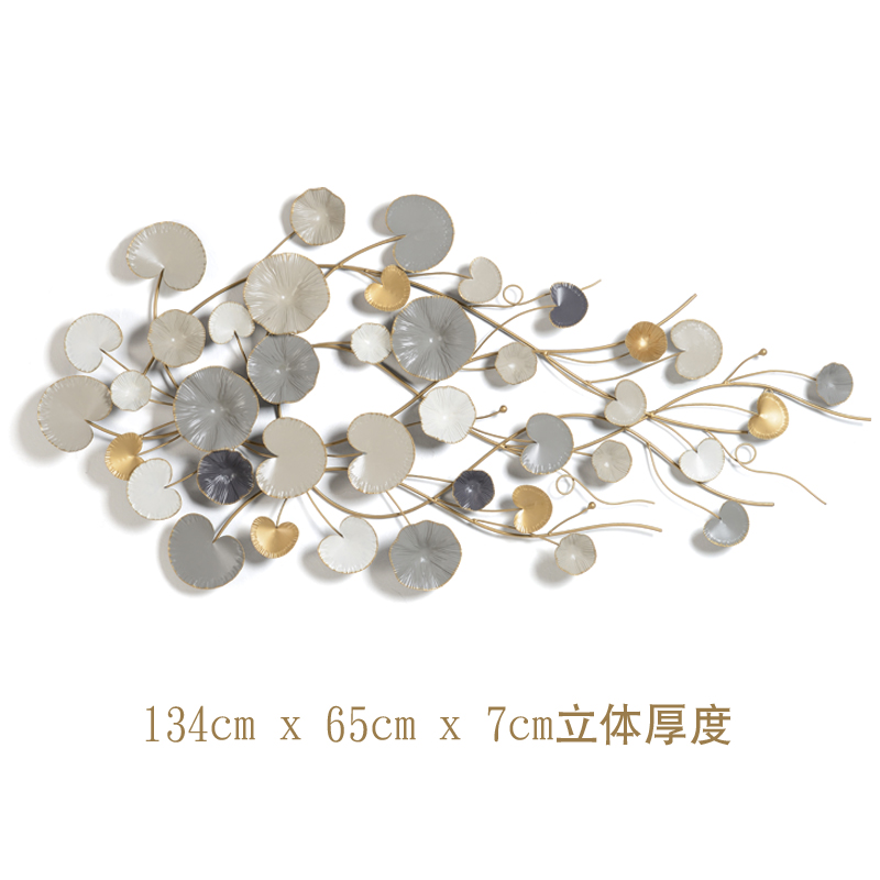 现代欧式铁艺挂件墙面装饰客厅背景墙玄关金属壁饰创意金钱壁挂 三维工匠高清大图