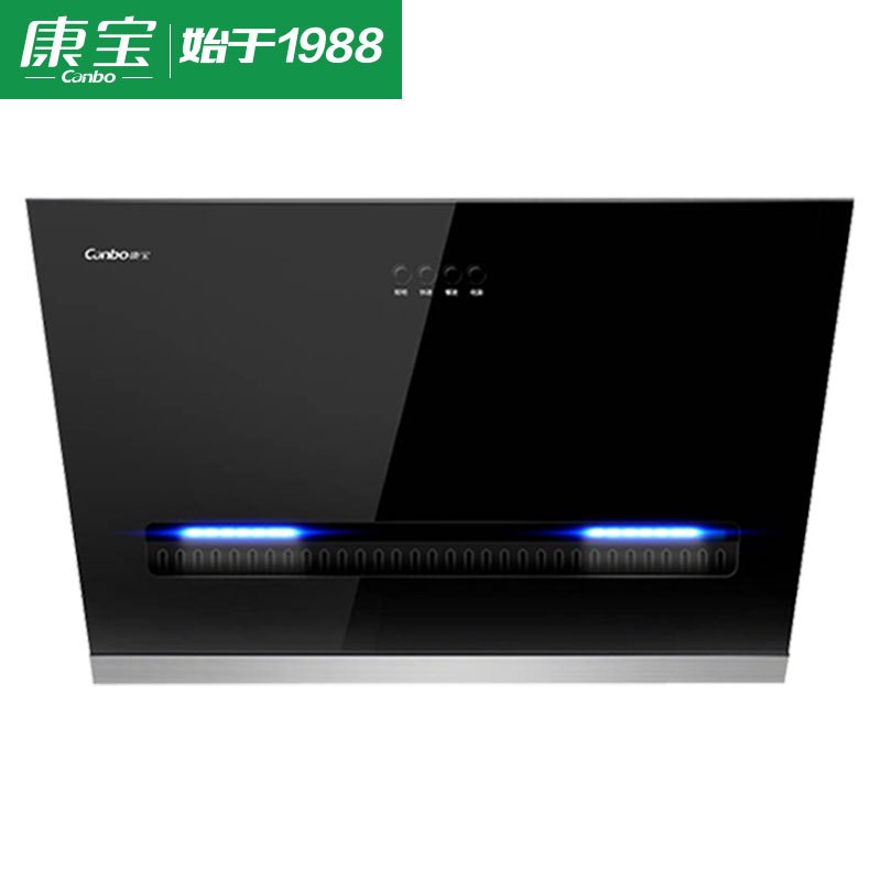 康宝(canbo)CXW-220-AE96抽油烟机侧吸式油烟机吸油烟机家用脱排 16.5m³大吸力 按键式 钢化玻璃面板