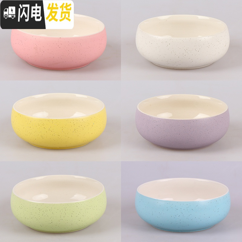 三维工匠花盆水仙花睡莲碗莲无孔金钱陶瓷水养水培多肉陶瓷塑料植物 纯色-大红-8寸 中等花盆容器