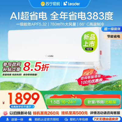 【02】海尔统帅空调KFR-35GW/LA1-1套机