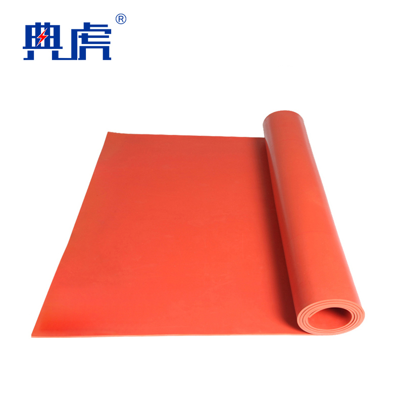 典虎 绝缘垫 红色平面5mm*1m*10m 卷