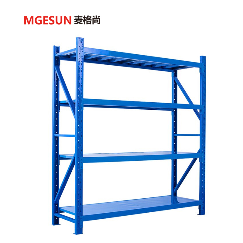 麦格尚 货架HJ100K01 仓储/家用货架 仓库储物架/置物架 库房储藏铁架 五金家具货架 每层承重300公斤高清大图