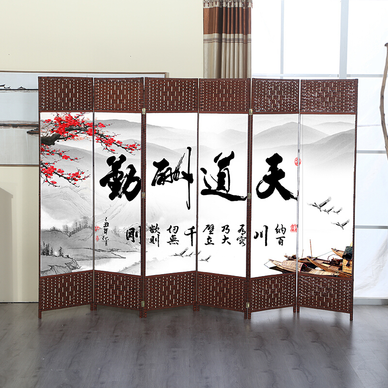 布艺卧室办公客厅酒店屏风隔断时尚玄关折叠移动餐厅折屏简约现代