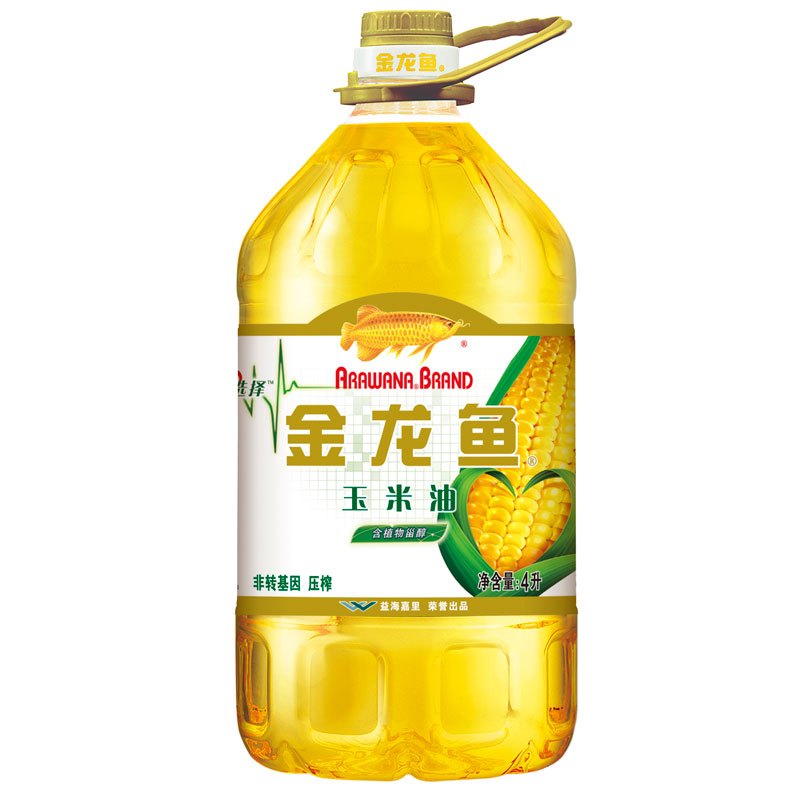 金龙鱼 玉米油 4L 清淡桶装 非转基因 压榨食用油 新老包装随机发货